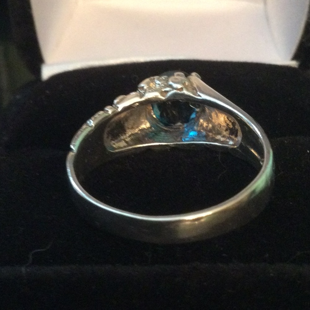 Genuine Rare London Blue Topaz Ring - Picture 9 of 12